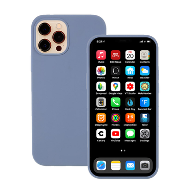 iPhone 12 Pro Max Compatible Case Cover with Premium Silicone – Lavender Grey